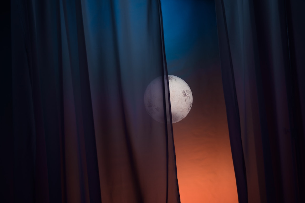 moon and curtains